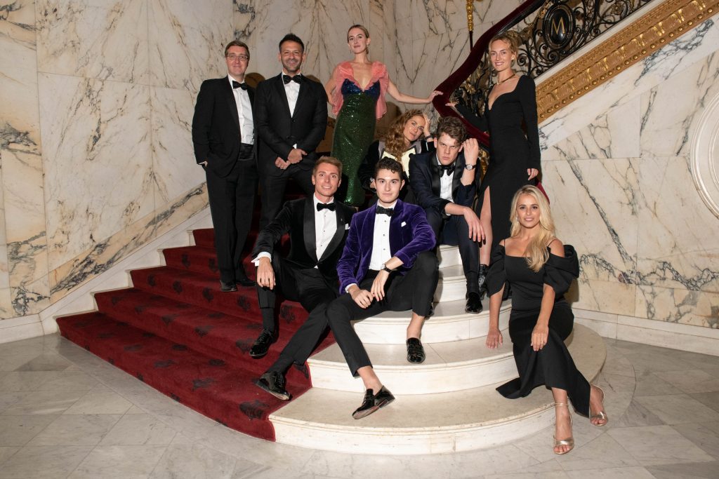 Frick Collection Autumn DinnerHoward Buffett, Paul Arnhold, Grace Givens, Grace Fuller, Brian Drost, Laurence Milstein, Claire Olshan, Wes Gordon, and Lili Buffett; photo: Christine A. Butler