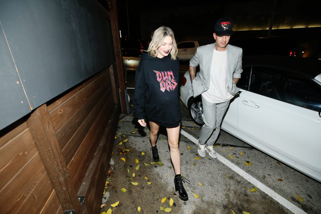 Jessica Hart and James Kirkham wearing Oversized Hoodie