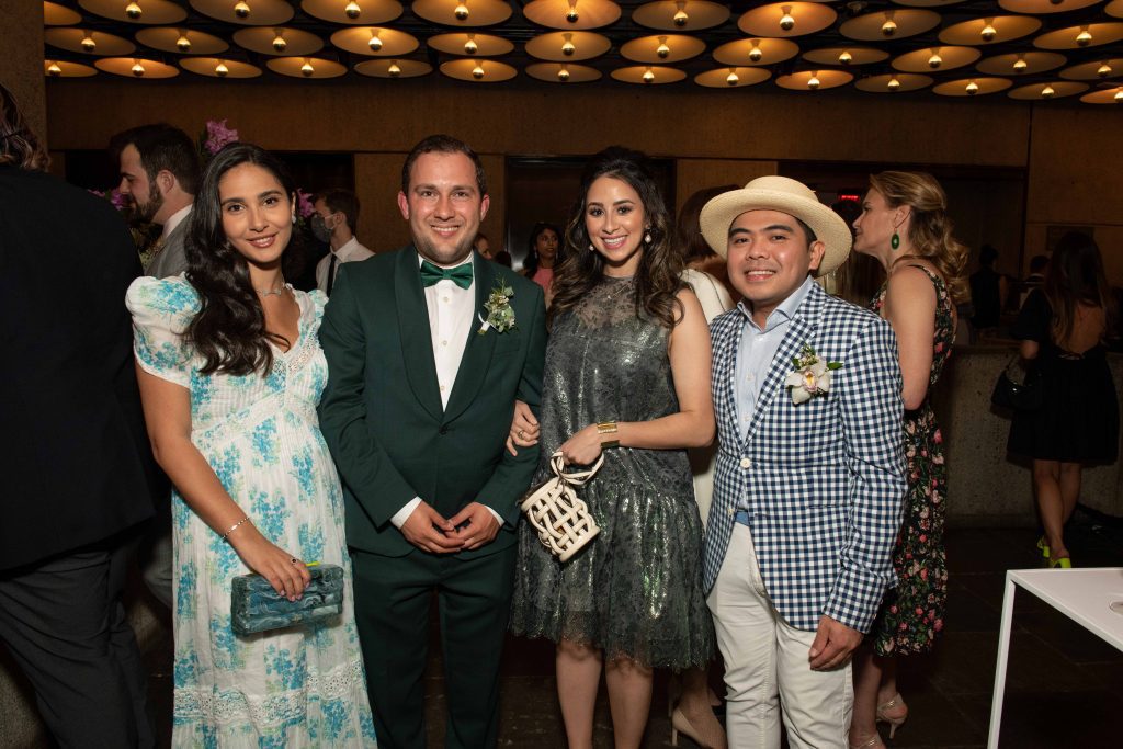 Joelle El Sawalhi, Alex Maccaro, Sophia Michelen, and Erick Brocoy Frick Spring Garden Party