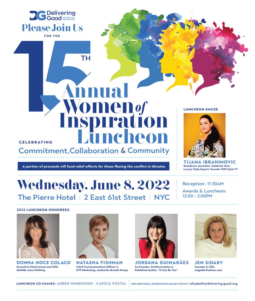 Delivering Good Women of Inspiration Luncheon Jen Sidary Jordana Guimaraes Natasha Fishman Donna Noce Colaco