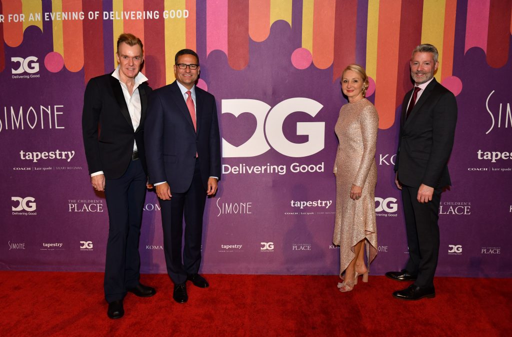 Delivering God Gala Ken Downing, Joe Abruzzo, Andrea Weiss and Matthew Fasciano attend the Delivering Good gala at Cipriani 42nd Street on November 02, 2022 in New York City. (Photo by Craig Barritt/Getty Images for Delivering Good)