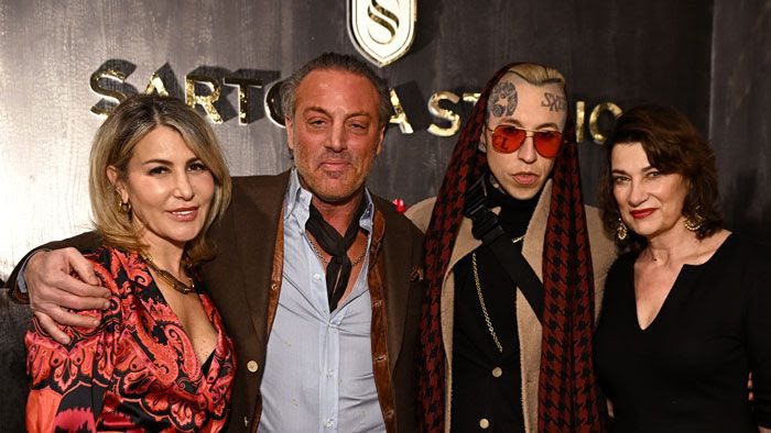 (L-R) Olga Ferrara, Jack Menashe, Chris Lavish, and Maryanne Grisz attend the Sartoria Studio Opening on February 07, 2023 in New York City. (Photo by Steven Ferdman/Getty Images for Sartoria Studio)