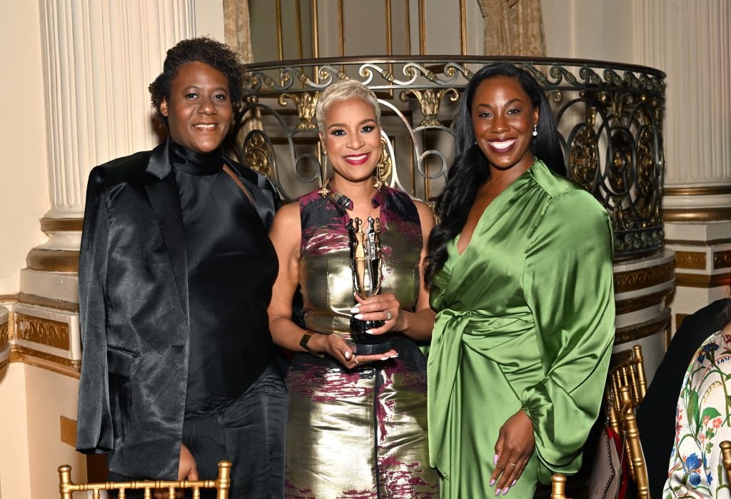 CaSandra Diggs, Brandice Daniel, and guest attend the 2023 AAFA American Image Awards