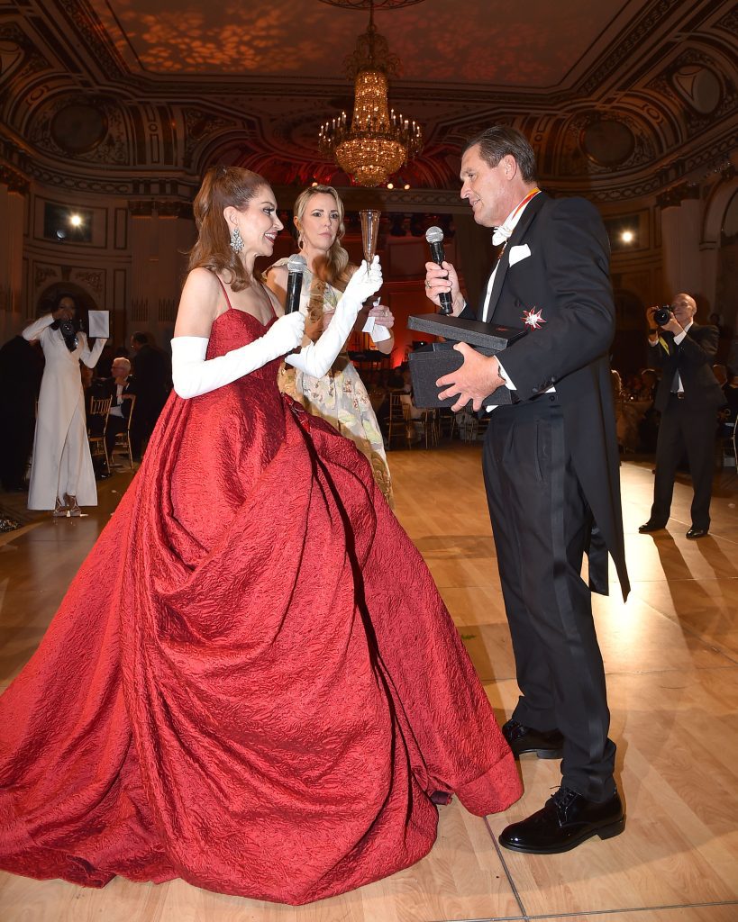 Jean Shafiroff, Silvia Frieser and Peter Hanke attend 67th Viennese Opera Ball Benefiting Gabrielle's Angel Foundation at The Plaza on May 12, 2023 in New York. (Photo by Patrick McMullan/PMC/PMC)