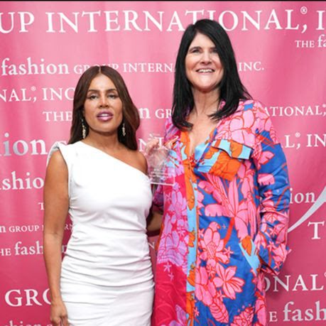 Kai Milla and FGI Rising Star Award winner Kimberly Carney attend the FGI Rising Star Awards 2023 at The Lighthouse, Pier 61 on May 08, 2023 in New York City. (Photo by Sean Zanni/Patrick McMullan via Getty Images)