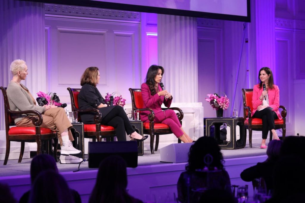 Lisa Kaplowitz, Founder & Executive Director of the Center for Women in Business, Rutgers University and included, Jill Beraud, Independent Director, Levi Strauss & Co. & Chair, Fashion for Good, Gisel Ruiz