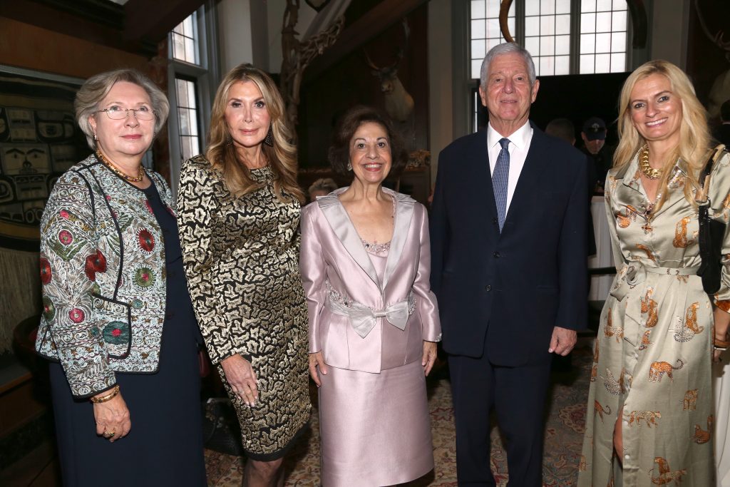 asmina Boulanger, Cheri Kaufman, Crown Princess Katherine of Serbia, Crown Prince Alexander of Serbia and Melissa Tomlin attend Lifeline New York For A Benefit Dinner At Explorers Club on October 4, 2023 in New York. (Photo by Sylvain Gaboury/PMC/PMC)