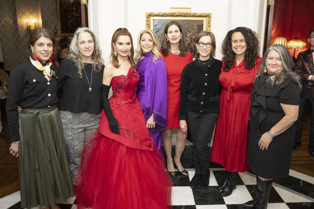 Devika Egge, Beth Holly, Candace Bushnell, Michelle Penzer, Karrie Malcolm, Tomasita Sherer and Lorraine Cortez Vasquez attend 2023/12/jean-shafiroff-hosts-holiday-party-in-honor-of-candace-bushnell/rgTqFQY4fN on December 21, 2023. (Photo by Michael Ostuni/PMC/PMC)
