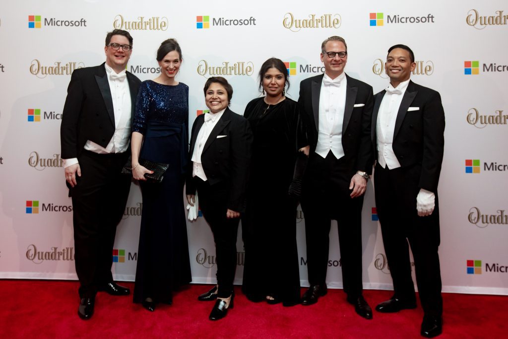 from L-R): Simon Liepold, Senior Director, Microsoft; Arabelle Liepold, Executive Director, Society of Illustrators; Avantika Banerjee, Deputy Chief Compliance, NJ Transit; Priya S. Nayar, Executive Director, University Alliance Ruhr; Joerg Schumacher, Executive Director, Goethe-Institute; Kirk Dungca, Counsel M&A, Corning Inc. (Photo Credit: Angela Gaul / Milestone Images)