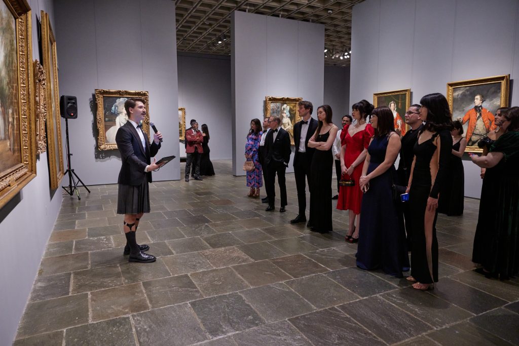 Samuel Snodgrass gives a gallery talk at the Young Fellows Ball. Photo: George Koelle Midnight on Madison