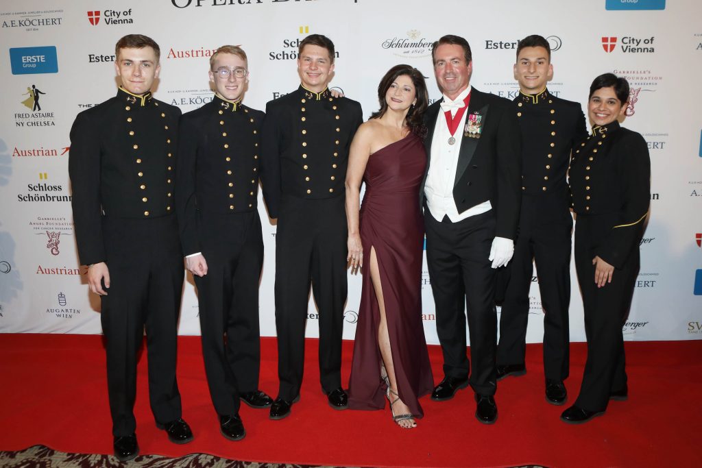 Trisha Willis, Lieutenant Colonel John Willis and Naval Officers attend The 68th Viennese Opera Ball, A Night Inspired By 'Aida' at The Plaza on May 10, 2024 in New York. (Photo by Udo Salters/PMC)