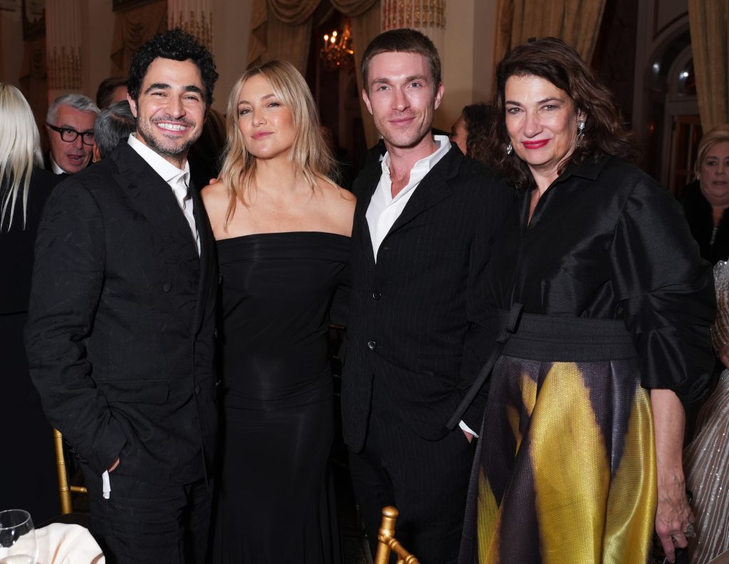 Zac Posen, Kate Hudson, Harrison Ball and Maryanne Grisz attend the Fashion Group International's Night of Stars at The Plaza Hotel on October 15, 2024 in New York City. (Photo by Sean Zanni/Patrick McMullan via Getty Images)