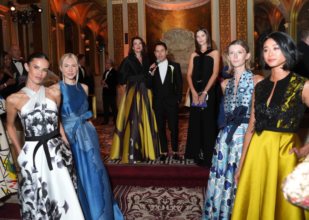 Maryanne Grisz, Cyril Verdavainne and Marina Pilias attend the Fashion Group International's at The Plaza Hotel on October 15, 2024 in New York City. (Photo by Sean Zanni/Patrick McMullan via Getty Images)
