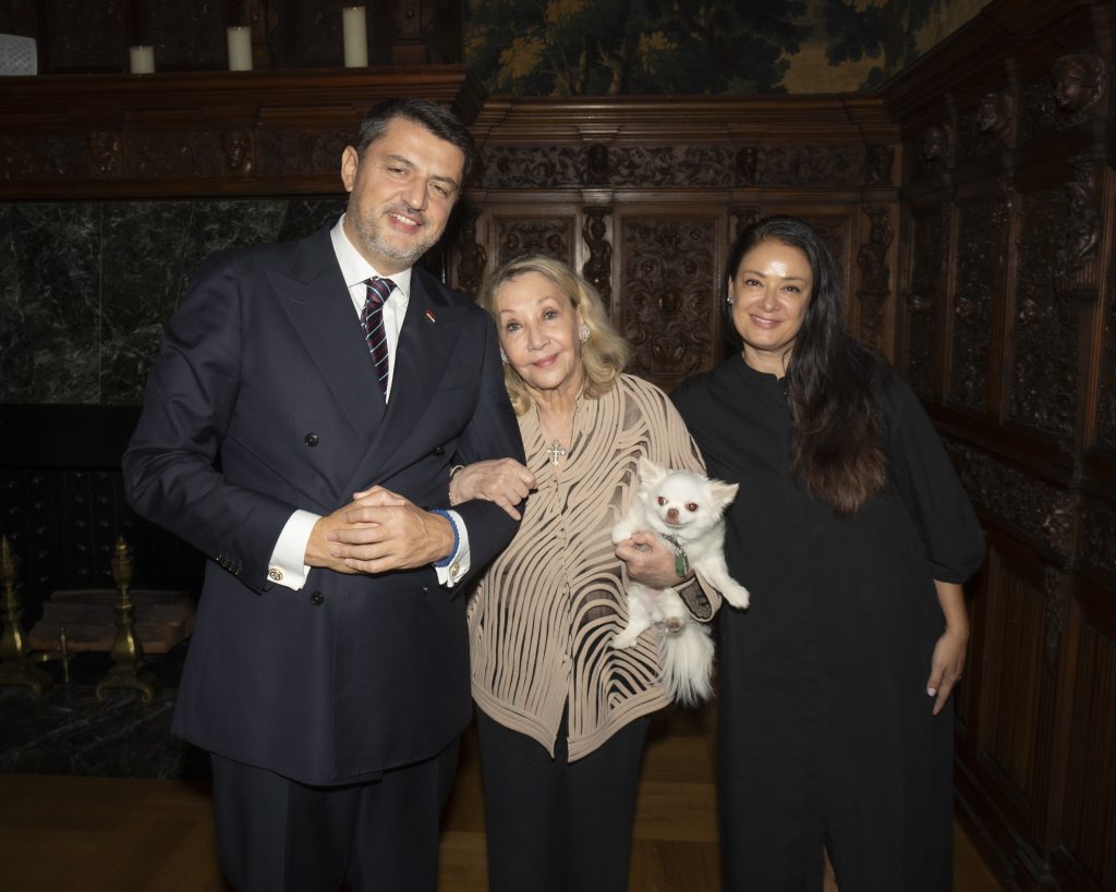 Consul General Dr Vladimir Bozovic, Susan Gutfreund and Tijana Ibrahimovic attend the Lifeline New York Benefit