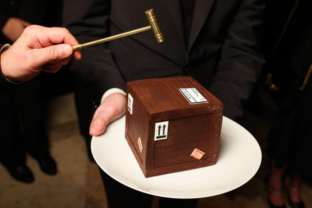 “Special Delivery” dessert served at The Frick Collection Opening Gala; photo: Matteo Prandoni/BFA.com