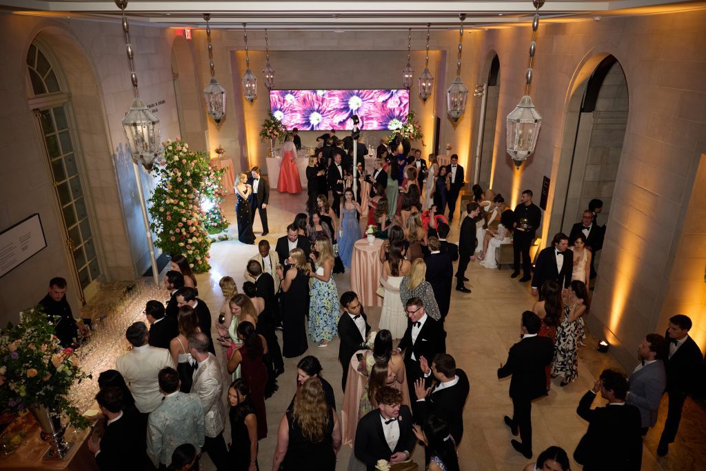 Ambiance in the James S. and Barbara N. Reibel Reception Hall at the Young Fellows Ball; photo: George Koelle The 2025 Young Fellows Ball